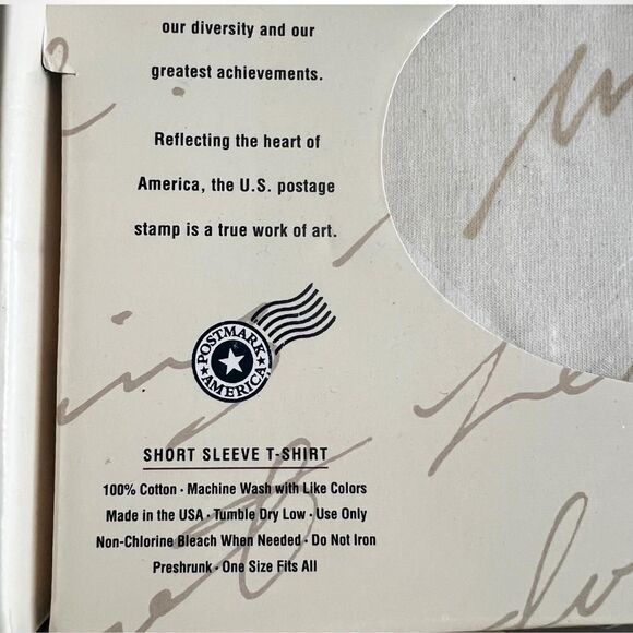 RARE Vintage USPS Swan Love Stamp T-Shirt Commemorating the Swan Stamp - NIB - Picture 3 of 3